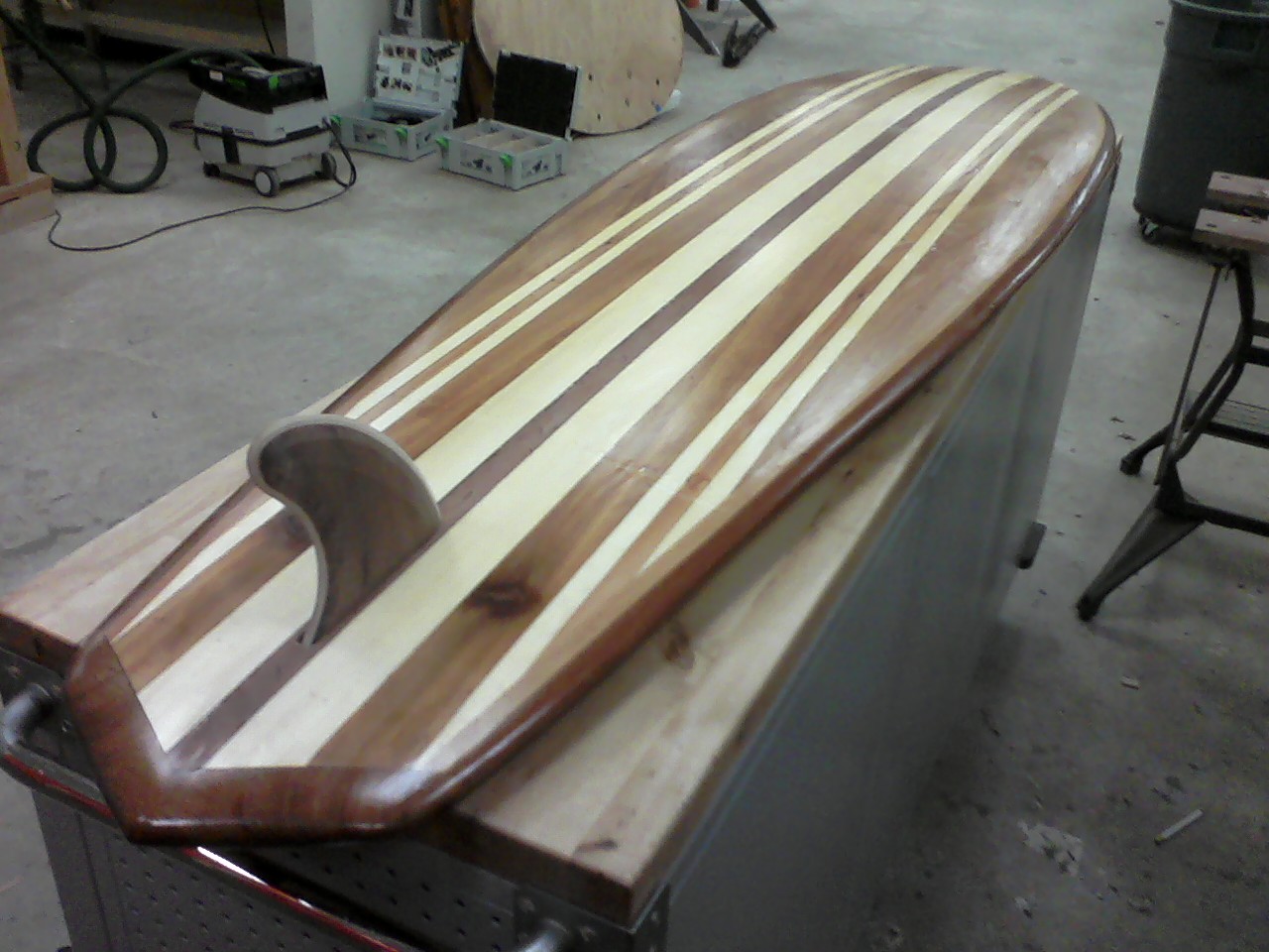 Wooden Surfboard Strack Studio Furniture, LLC